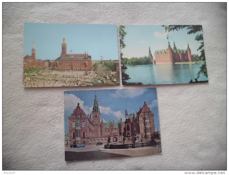 3 Cartes..MONUMENTS...HILLEROD...MAIRIE ?? - Danemark