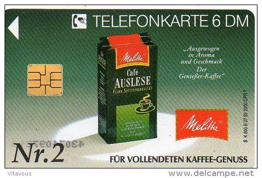 Café N°2 Coffee Melita Télécarte 2000 Exemplaires Allemagne K800 Phonecard Telefonkarte B 62 - K-Series : Customers Sets
