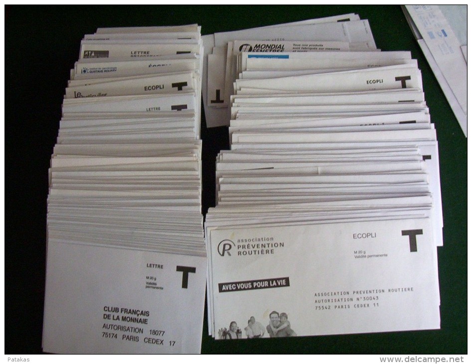 Lot De 660 Enveloppes "T" - Cards/T Return Covers