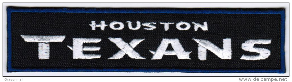 NFL Houston Texans Text Logo National Football League Iron On Embroidered Patch - Blazoenen (textiel)