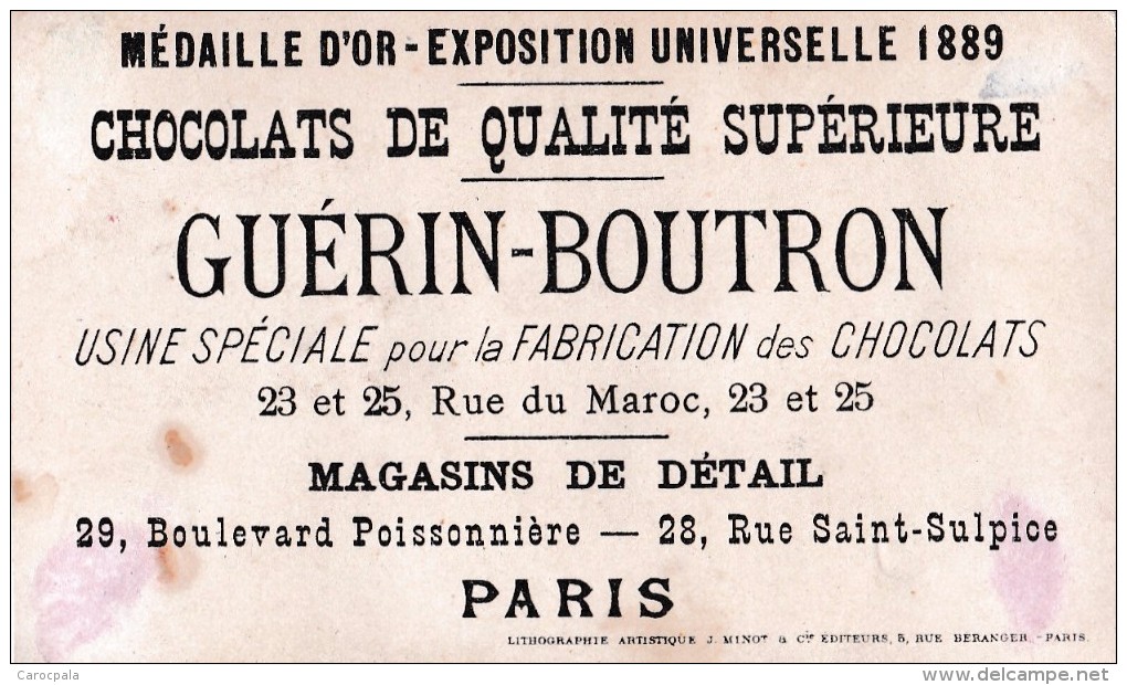 Chromo 1900 Chocolat Guérin Boutron : En Tunisie - Guérin-Boutron