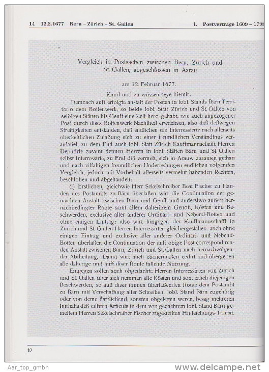 Schweiz Postverträge Taxen Routen Alte Eidgenossenschaft 1609-1798 Von Richard Schäffer 420 Seiten - Philatelie Und Postgeschichte