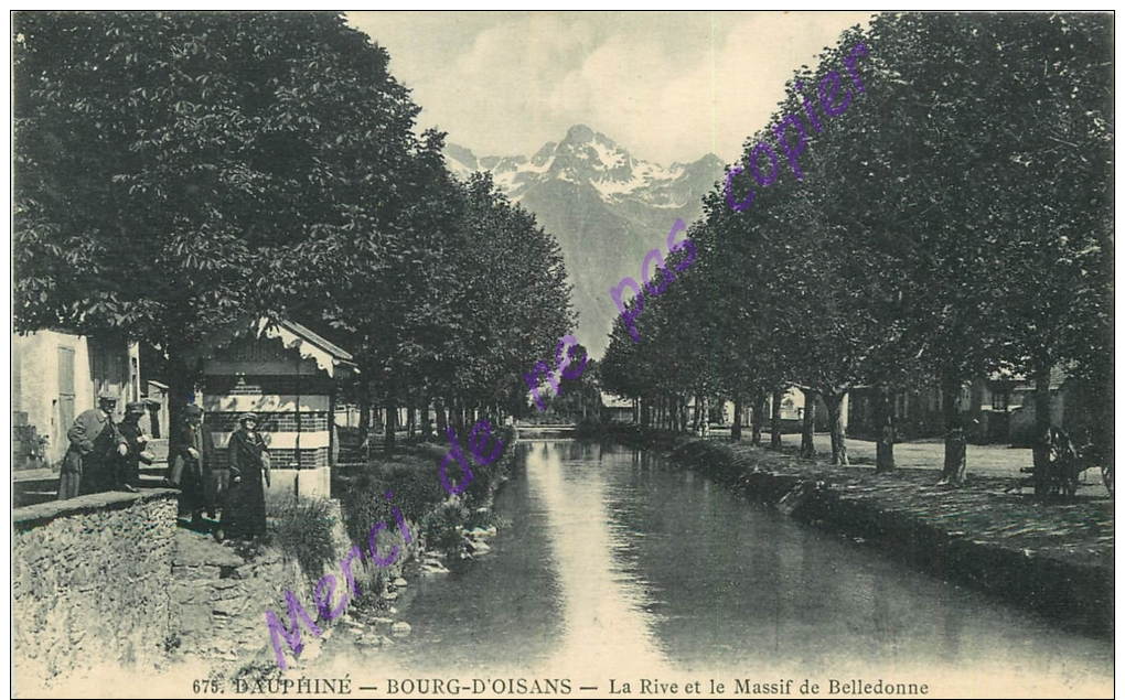 38. BOURG D'OISANS . La Rive Et Le Massif De Belledonne . - Bourg-d'Oisans