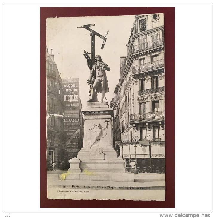 Paris  Statue De Claude Chappe86  Helminger  Nancy - Statues