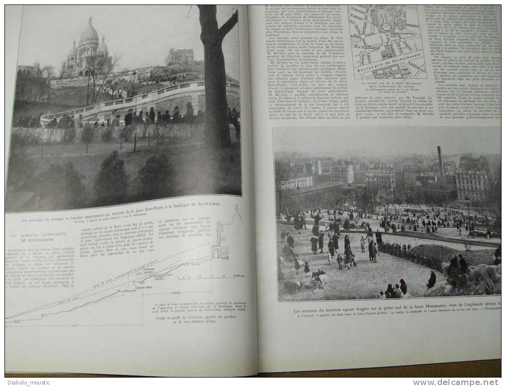 1930 :PUB Café Danger ; MONTMARTRE ;Brest ; Quartier ROUEN Ses Taudis; Le Havre ; L' Ile De La Grande Jatte ;MODERNISME - L'Illustration