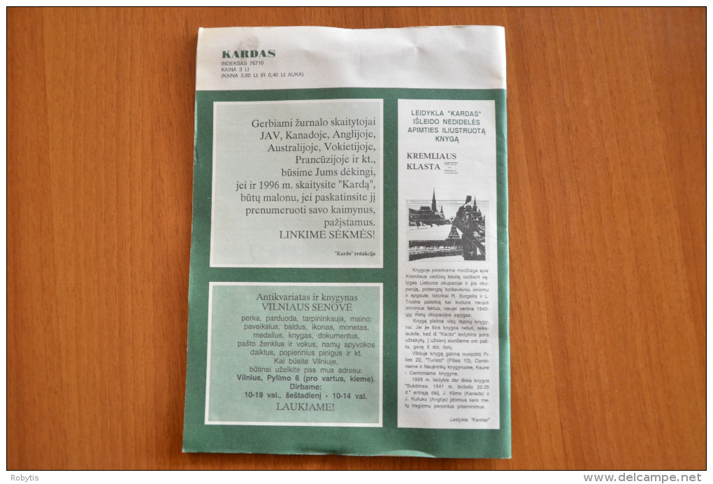 Lithuania Litauen  Magazine Sword 1995