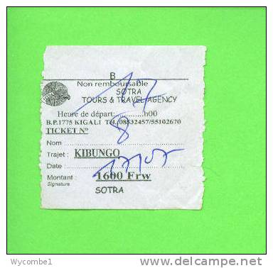 RWANDA - Sotra Tours Bus Ticket/Kibungo - World