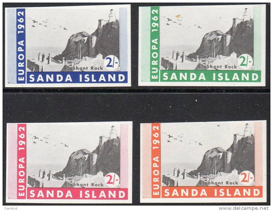 Q302.-.GREAT BRITAIN .-.  SANDA ISLAND 4 VALUES 2/ Sh. LOCAL STAMPS - EUROPA 1962 - Local Issues