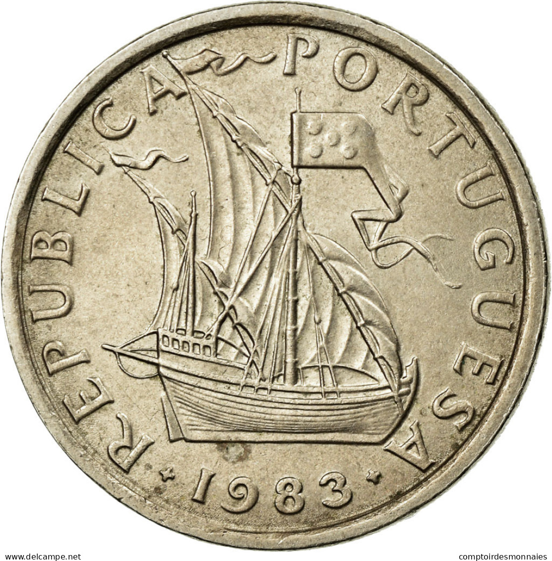 Monnaie, Portugal, 5 Escudos, 1983, TTB+, Copper-nickel, KM:591 - Portugal