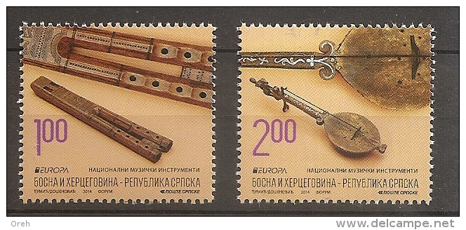 BOSNIA AND HERZEGOVINA 2014,SERBIA BOSNIA BOSNIA,,EUROPA CEPT 2014,MNH - 2014