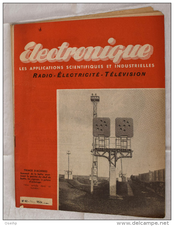 Lot 9 Revues ELECTRONIQUE 1948 Les  Applications Scientifiques Radio Electricité Télévision AIE Association Ingénieurs