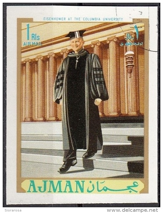 625 Ajman 1970 Eisenhower At Columbia University  Imperf. - Altri & Non Classificati