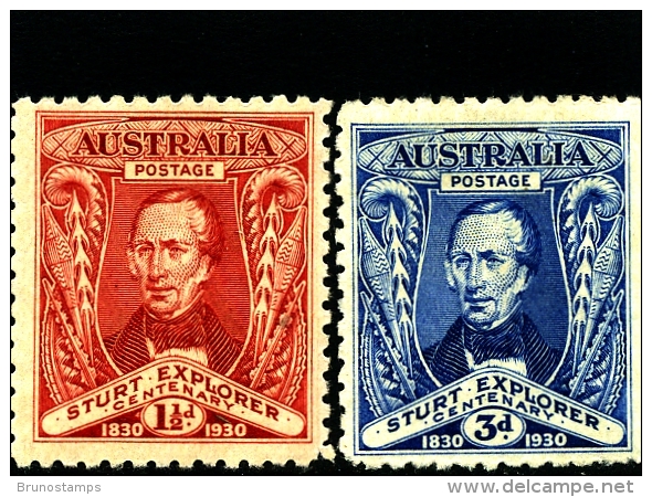 AUSTRALIA - 1930  STURT  SET  MINT  SG 117/18 - Nuevos