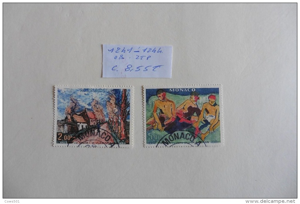 Monaco :Timbre N° 1241 /1244 Oblitéré Paul Gaugain - Collections, Lots & Séries