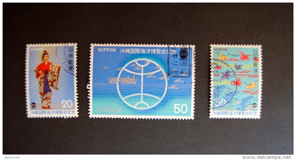 Japan - 1975 International Ocean Exposition, Okinawa - 3 Stamps Oblitéré/used - Usados