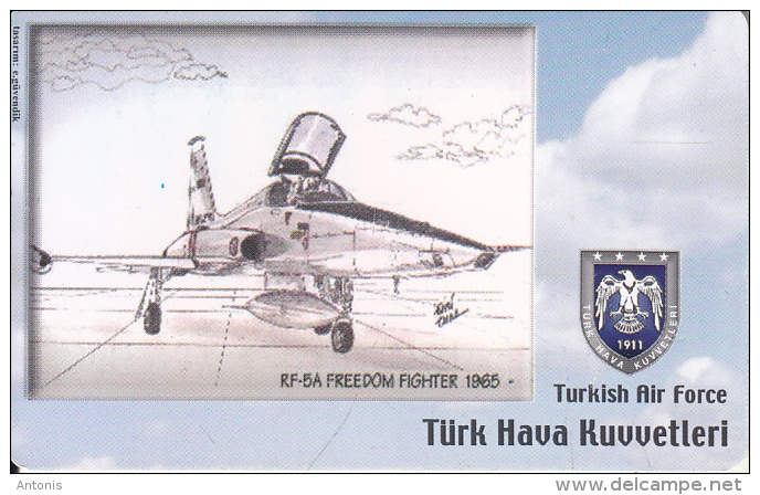 TURKEY(chip) - Airplane, RF-5A Freedom Fighter 1965(50 Units), Used - Airplanes