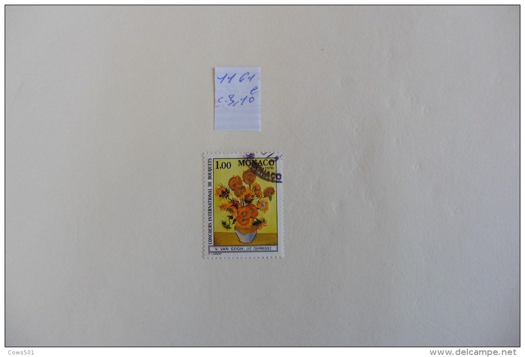 Monaco :Timbre N° 1161    Oblitéré Van Gogh - Gebraucht