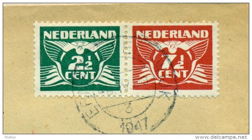 Nederland - 1947 - Paartje 2,5+7,5 Cent Vliegende Duif Op Brief Van Ermelo-Veldwijk Naar Rotterdam - Brieven En Documenten