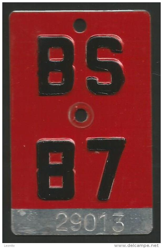 Velonummer Basel Stadt BS 87 - Kennzeichen & Nummernschilder