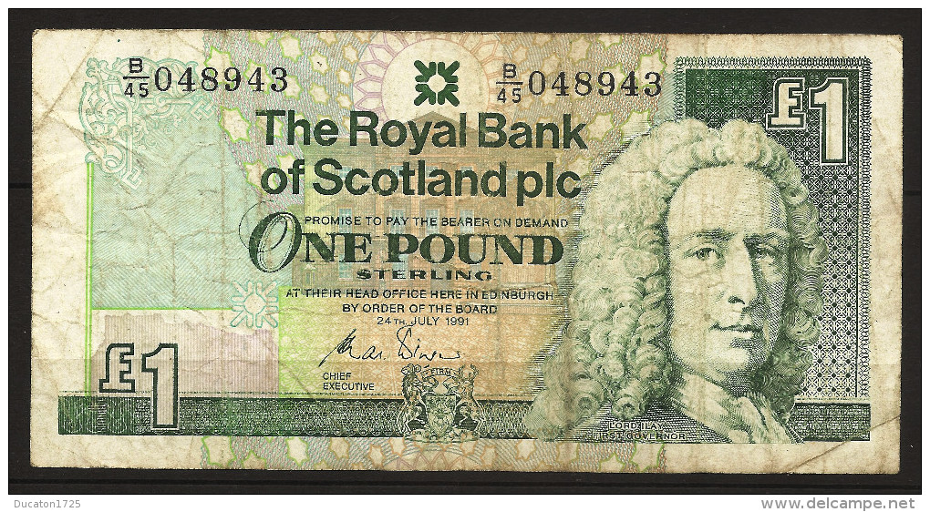 1 Pound 24/07/1991. Scotland/ Ecosse - 1 Pound