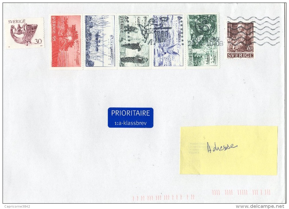 Suède - Hommage Au Poète Suédois Evert Taube (carnet Yvert N° 965/969) - Storia Postale