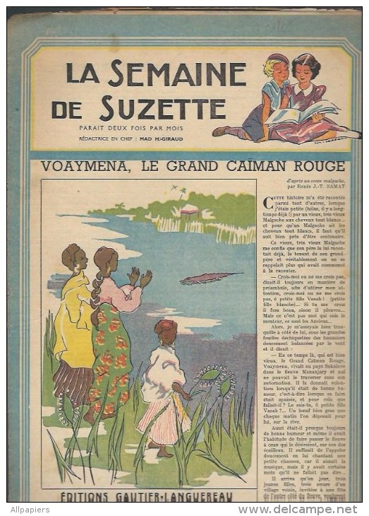 La Semaine De Suzette N°8 Voaymena Le Grand Caiman Rouge - L'herbier De Suzette - Deux Braves - Le Canard Bleu - La Semaine De Suzette