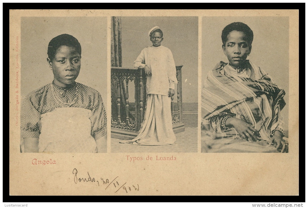 ANGOLA - LUANDA - COSTUMES -Typos De Luanda  ( Ed. Osorio Delgado & Seabra)   Carte Postale - Angola