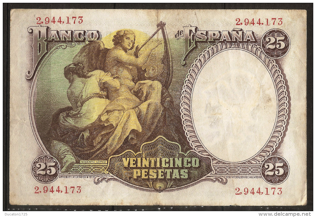 25 Pesetas 25/04/1931. Spain/ Espagne. (Vicente Lopez) - 1-2-5-25 Pesetas