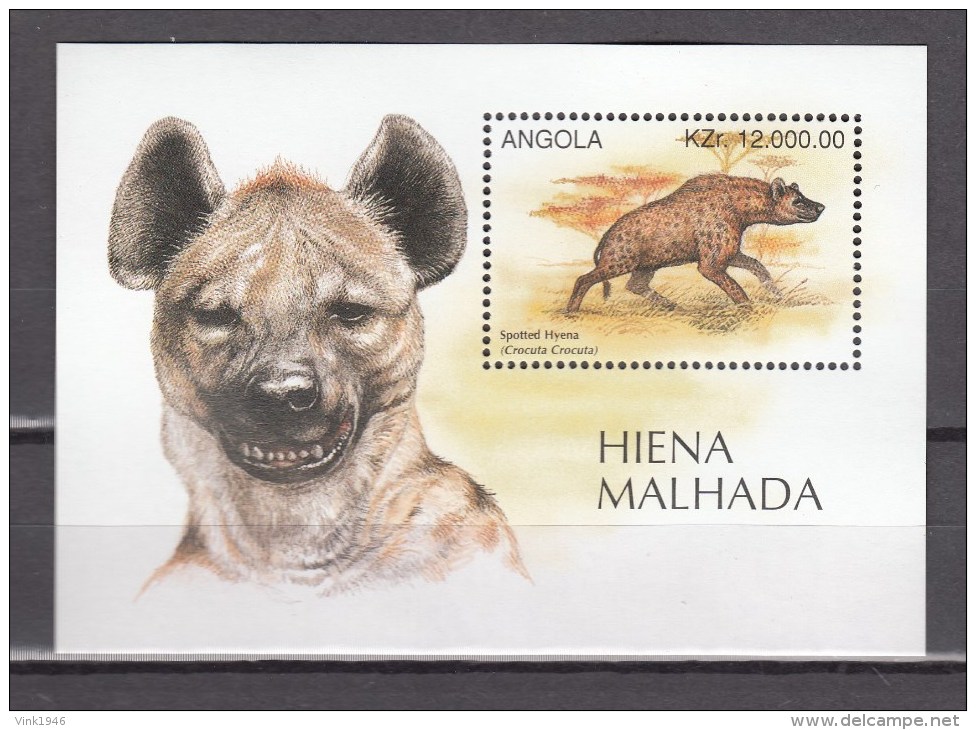 Angola 1996,1V In Block,spotted Hyena,gevlekte Hyena,MNH/Postfris(L2155) - Wild