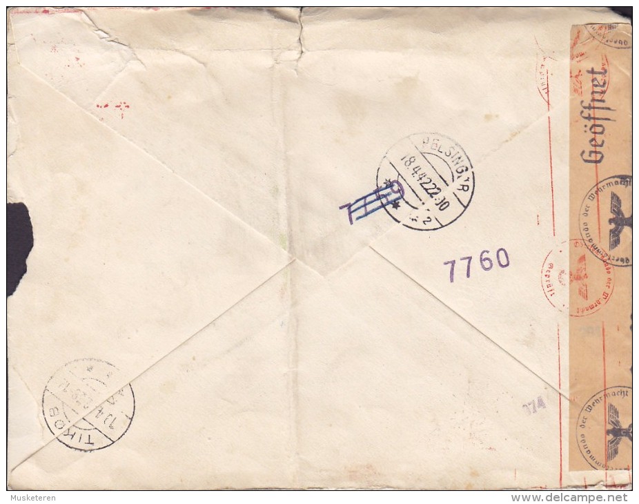 Romania BANCA NATIONALA A ROMANIEI, BUCURESTI 1941 Meter Cover Brief TIKØB DENMARK "OKW" Zensur SCARCE DESTINATION - 2. Weltkrieg (Briefe)