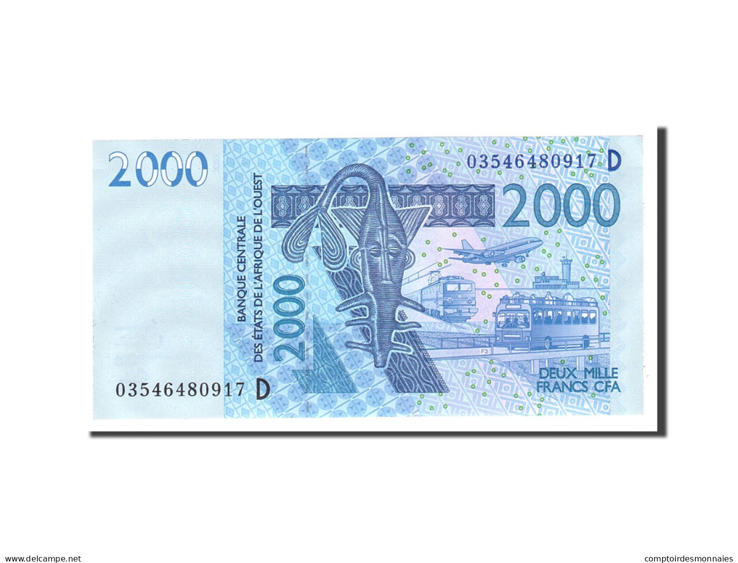 Billet, West African States, 2000 Francs, 2003, Undated, KM:116Aa, SPL - Westafrikanischer Staaten