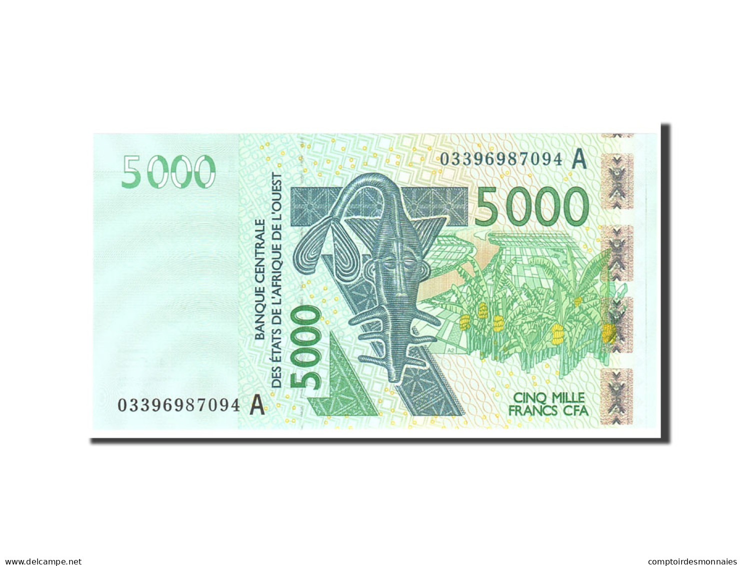 Billet, West African States, 5000 Francs, 2003, Undated, KM:117Aa, NEUF - West African States