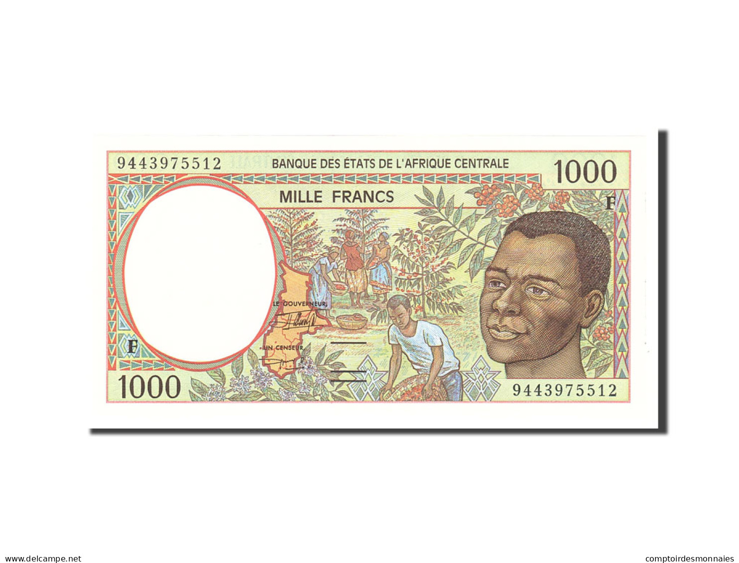 Billet, États De L'Afrique Centrale, 1000 Francs, 1994, Undated, KM:302Fb, NEUF - États D'Afrique Centrale