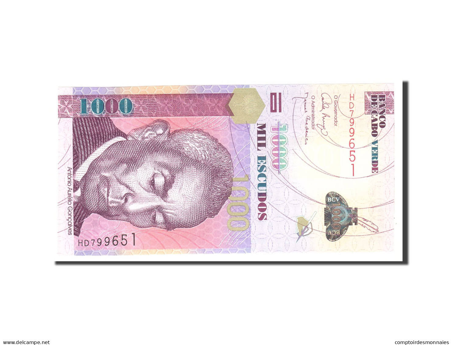 Billet, Cape Verde, 1000 Escudos, 2007, 2007-09-25, KM:70a, NEUF - Cap Vert