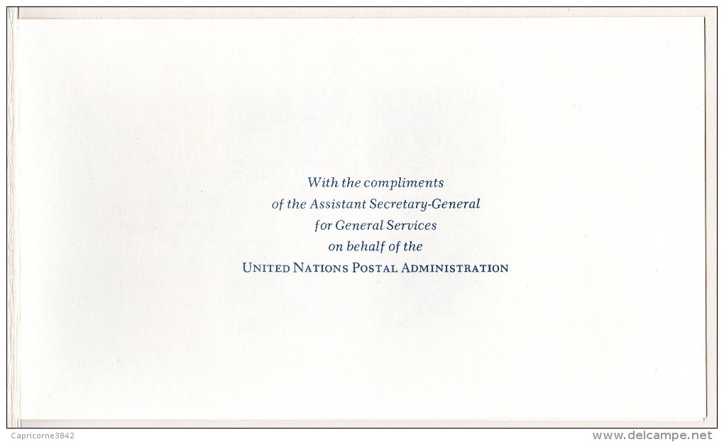 1977 - Nations Unies - Conseil De Sécurité New York (Yvert 277 Et 278) Et Genève (66 Et 67) - Encart - Covers & Documents