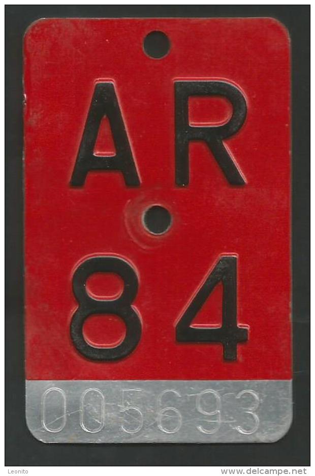 Velonummer Appenzell Ausserrhoden AR 84 - Placas De Matriculación