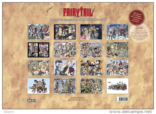 Calendrier Mural Collector Fairy Tail Format A3 De Sept. 2015 à Déc. 2016 Manga éditions Pika. Neuf Sous Blister - Autres & Non Classés