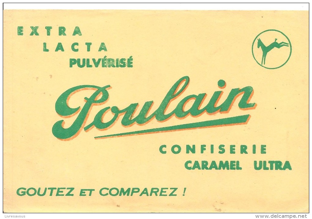 Buvard POULAIN Extra Lacta Pulvérisé Poulain Confiserie Caramel Ultra - Chocolat