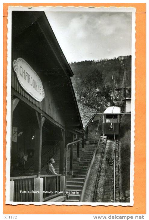 PBY-06  Funiculaire Vevey Mont Pélerin, Gare De Chardonne, Train. Non Circulé - Chardonne