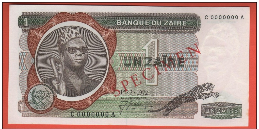 ZAIRE 1 Zaires 1972 P18S ~ UNC - Zaire