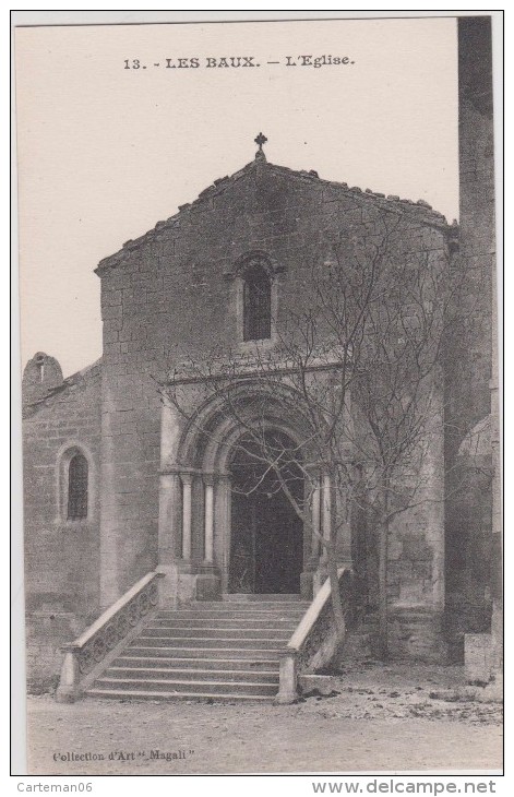 13 - Les Baux - L'église - Editeur: Magali N° 13 - Les-Baux-de-Provence