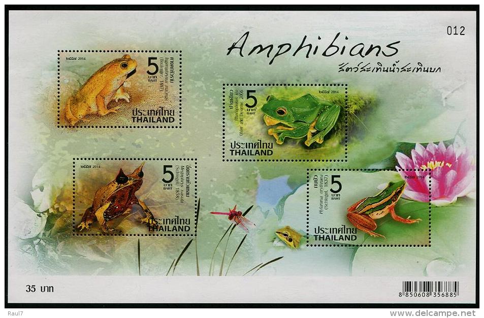 THAÏLANDE 2014 - Faune, Amphibiens, Grenouilles - BF Neufs // Mnh - Thaïlande
