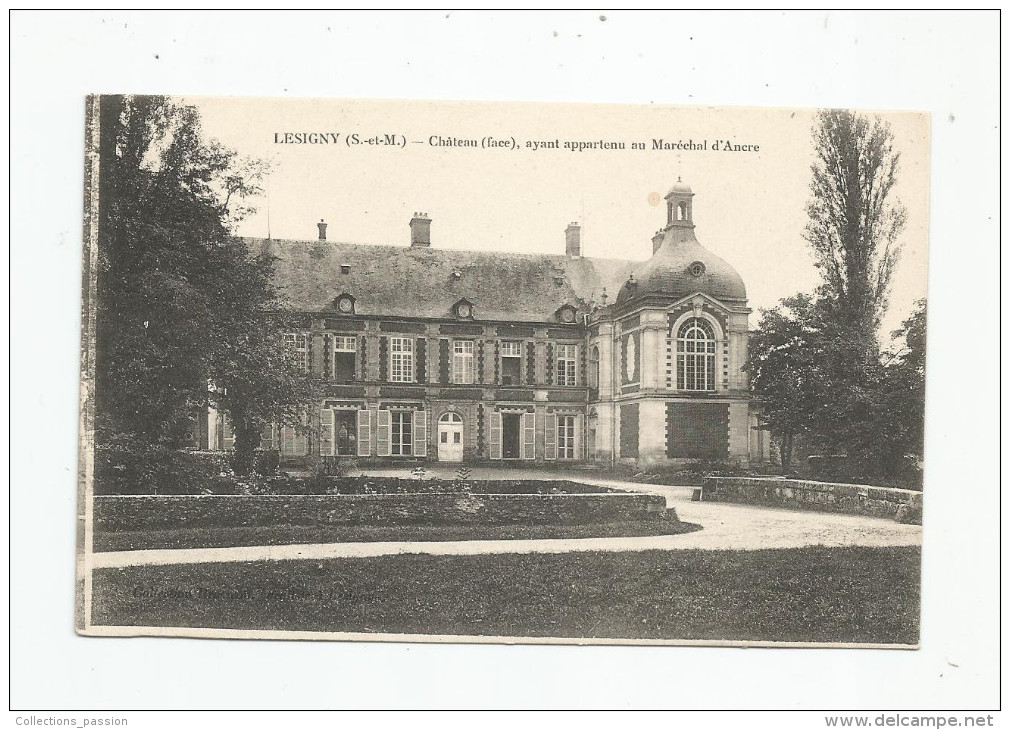 Cp , 77 , LESIGNY ,  Château , Face , Ayant Appartenu Au Maréchal D´ANCRE , Vierge - Lesigny