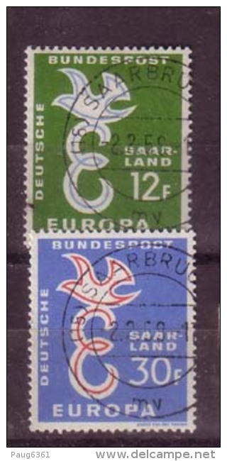 SARRE 1958 EUROPA  Y N°421/22 OBLITERE - Gebraucht