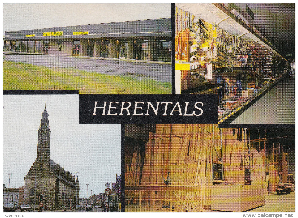 Grote Kaart HERENTALS Kempen Houthandel Vilpas Reclame - Herentals