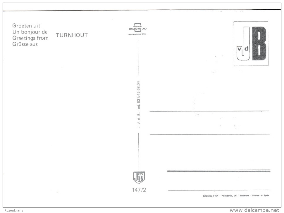 Grote Kaart Turnhout Groeten Uit Un Bonjour De Greetings From Grusse Aus - Turnhout