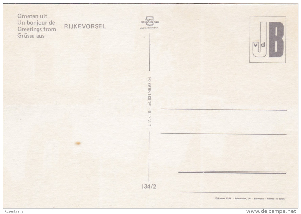 Grote Kaart Rijkevorsel Groeten Uit Un Bonjour De Greetings From Grusse Aus - Rijkevorsel