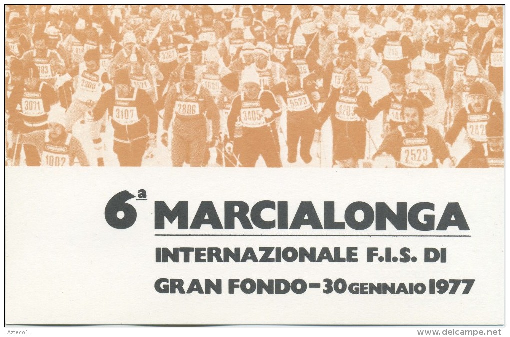 ITALIA - MAXIMUM CARD 1977 - 6° MARCIALONGA INTERNAZIONALE GRAN FONDO - SCI - ANNULLO SPECIALE  CANAZEI - Maximumkarten (MC)