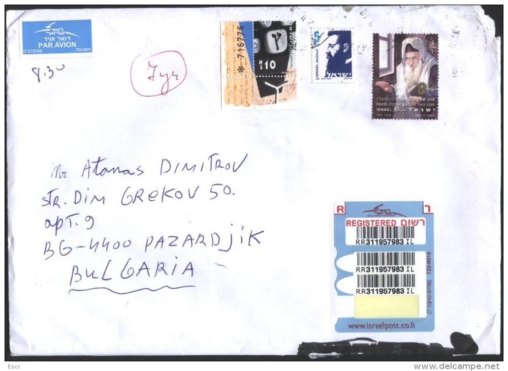 Mailed Cover With Stamps   From Israel - Lettres & Documents