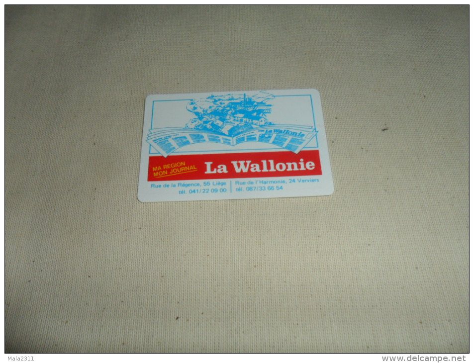 ANCIEN CALENDRIER DE POCHE  1984  / PUB  PRESSE ECRITE / JOURNAL LA WALLONIE - Petit Format : 1981-90